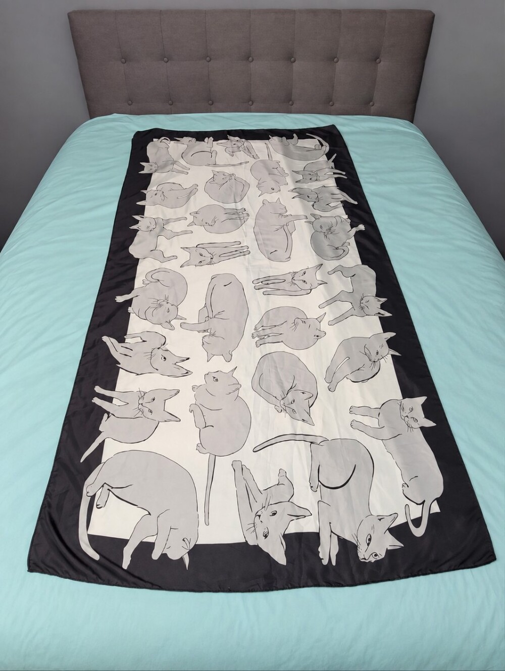NWT Boutique Pink Stix Huge Cat Silk Scarf Wrap